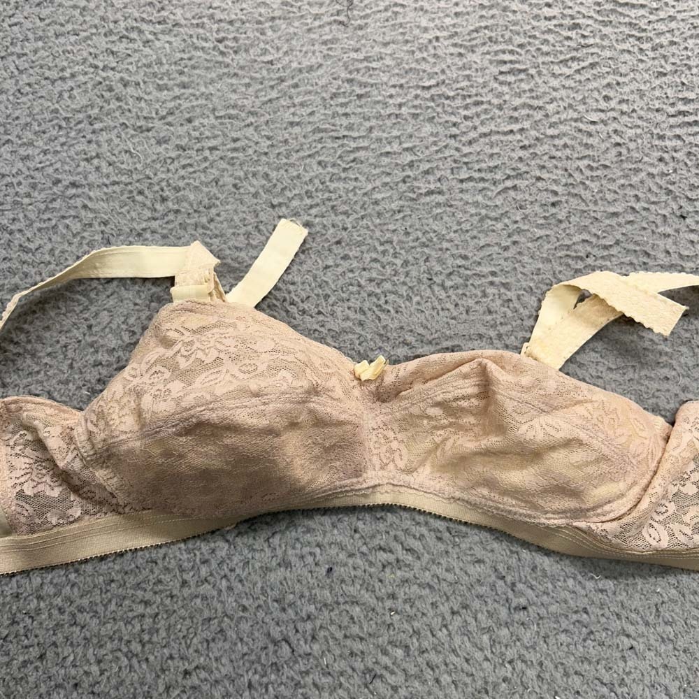 VTG Norvell Bra 32E Full Coverage 874  Floral Lace Soft Cup Cone Bullet NWOT
